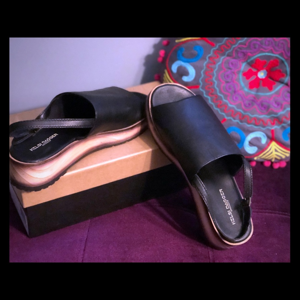 Kelsi Dagger Black Mules